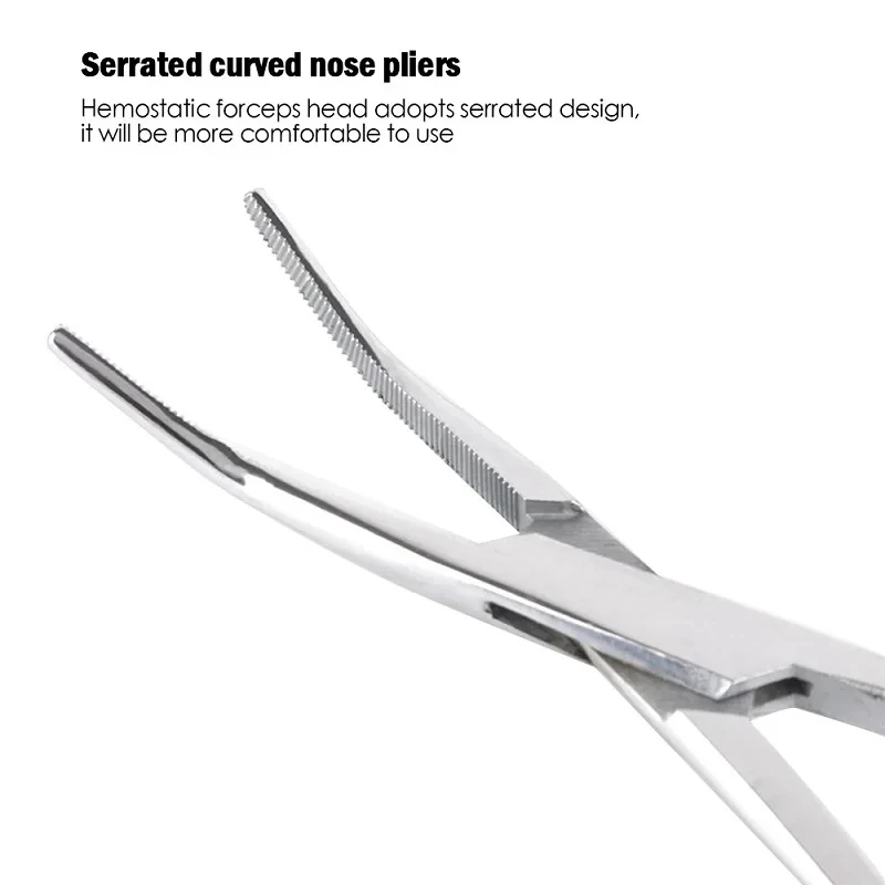 Stainless Steel Hemostatic Forceps Vascular Forceps Surgical Clips Straight Elbow Large and Small Mosquito Clips Complete Models