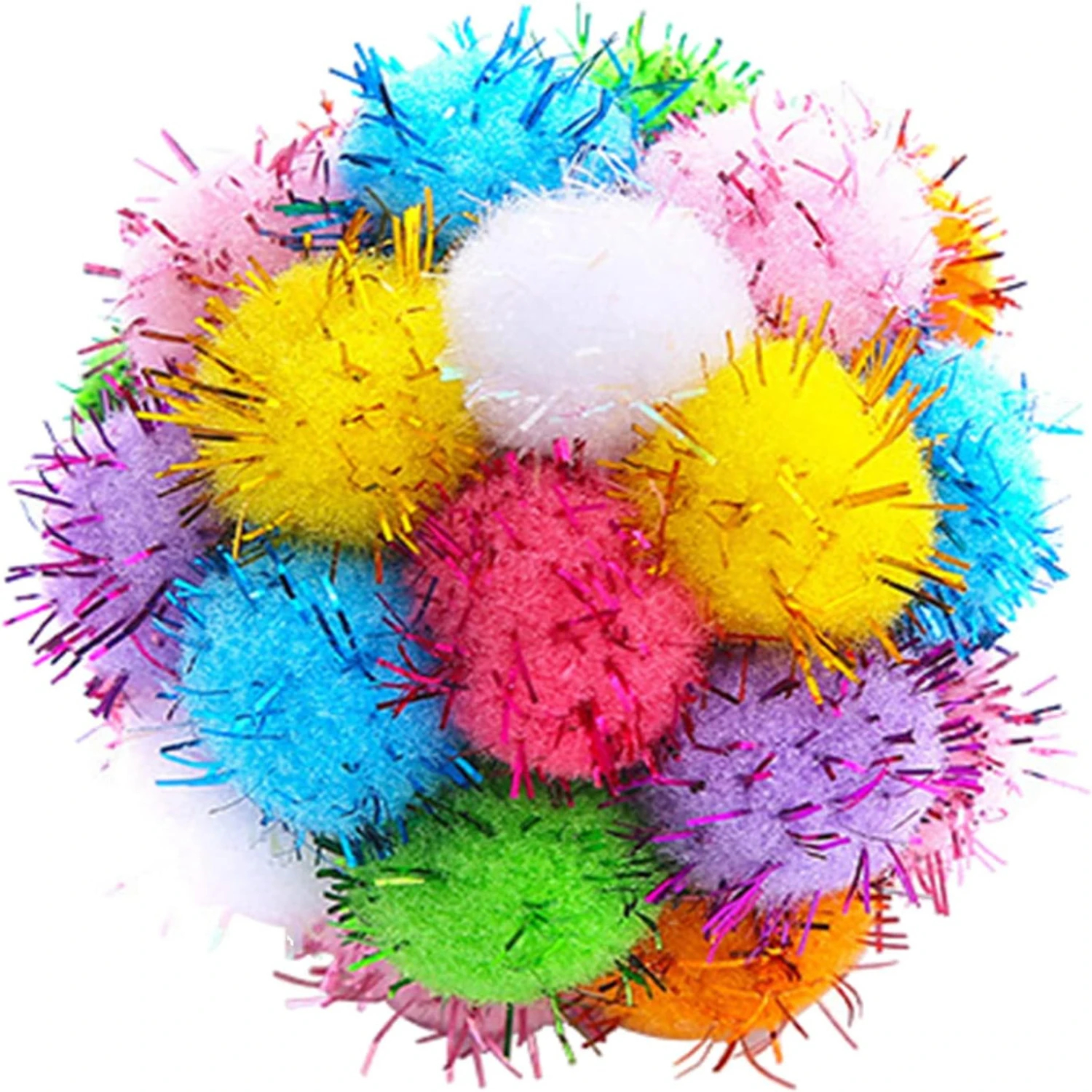 Enhance your crafting supplies with these vibrant, high-quality Pom Poms. The soft textures and playful colors will add a fun an