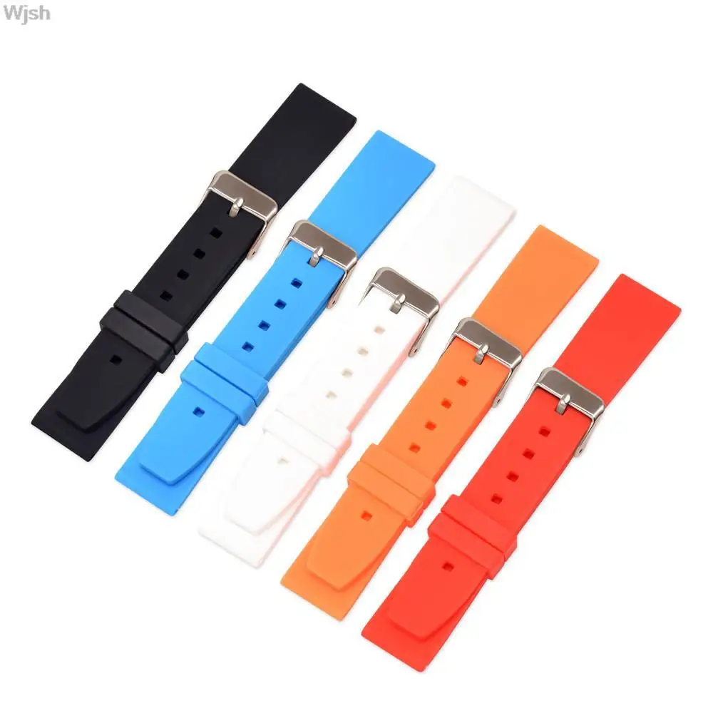 Silicone Sport Waterproof Watch Band - Soft Rubber Wrist Strap Bracelet Accessories