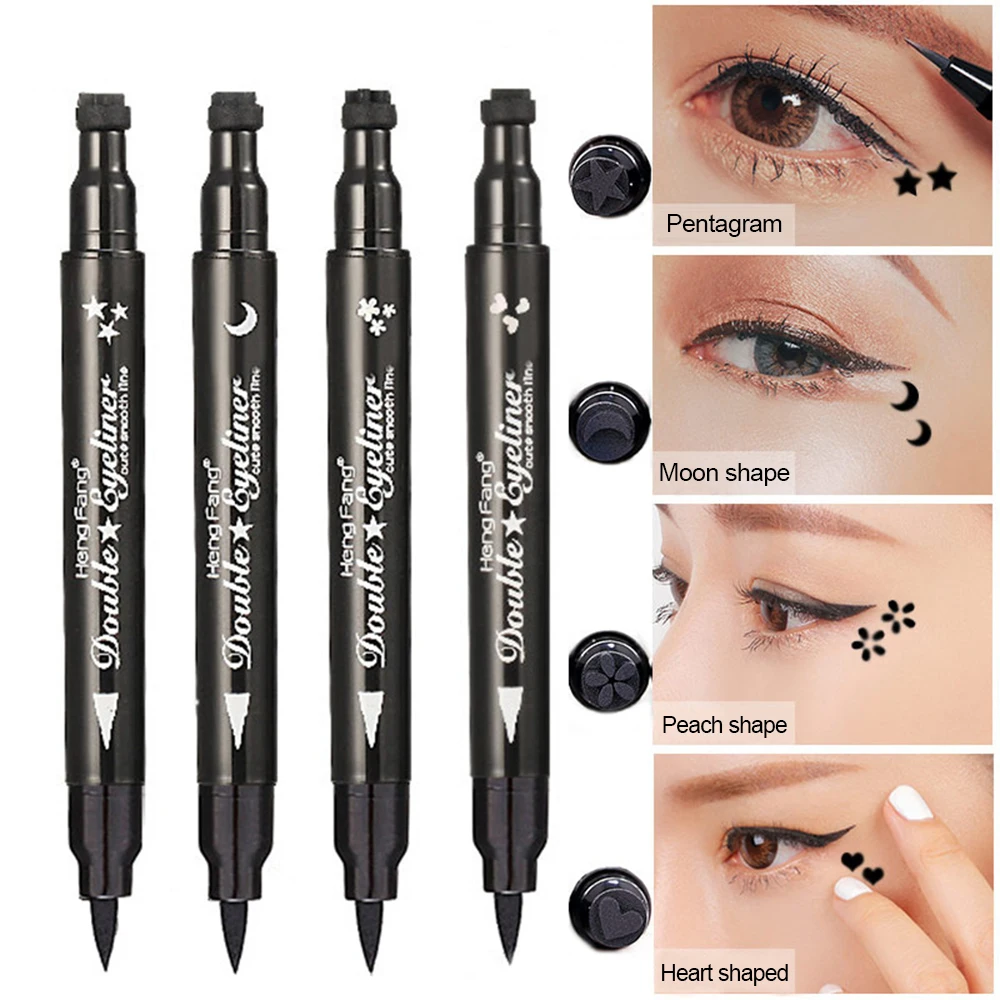 2 In1 Eyeliner Stamp Liquid Eyeliner Pencil Makeup Stamps Seal Pen