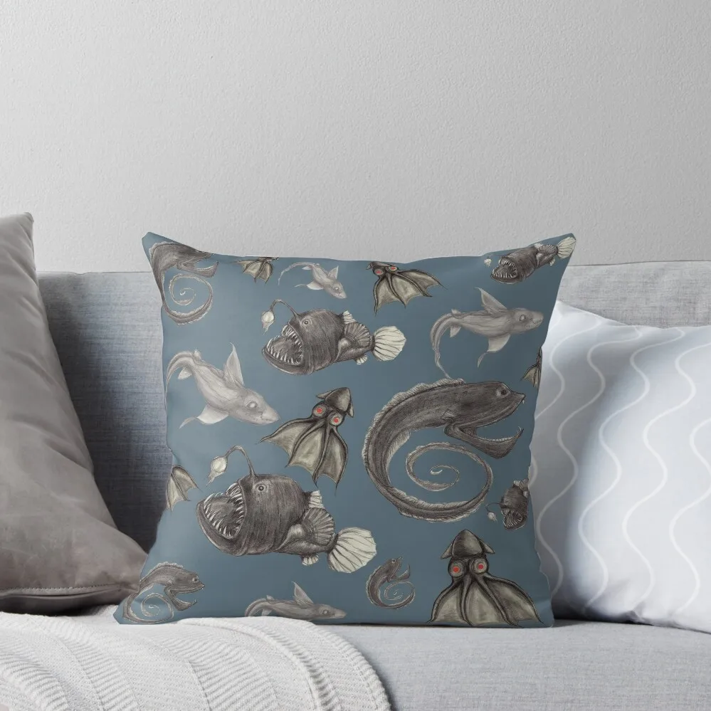 Deep Sea Creations Pattern Swatch Throw Pillow Federa Cuscino In Marmo