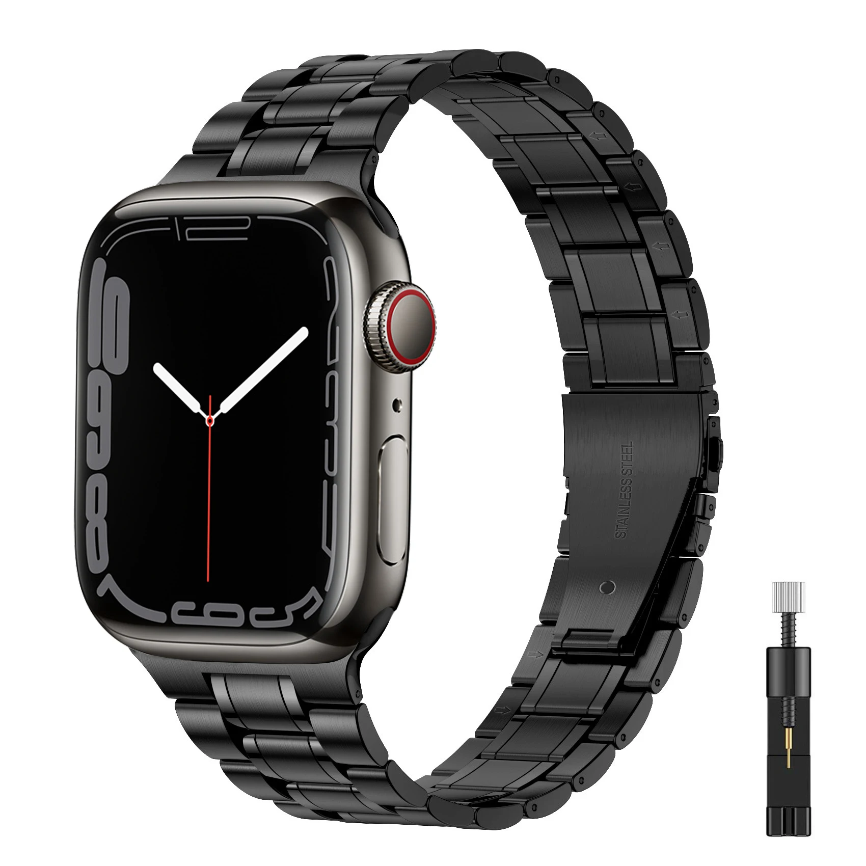case+Strap for Apple watch Ultra band 44mm 40mm 45mm 41mm 42mm 38mm Metal Stainless Steel bracelet iWatch Series 3 5 6 SE 7 8