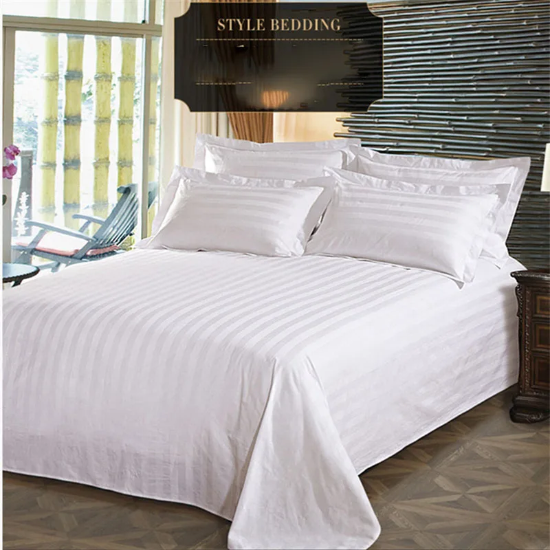 Hotel Style 100% Cottton Comfortable Bed Sheets Soft Skin Friendly and Hypoallergenic Hygroscopic Sheet Durable Washable Sheets 3