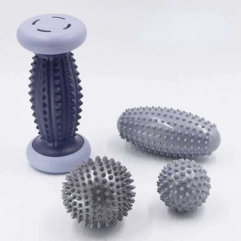 

4pcs Foot Massage Roller Balls Spiky Yoga Fitness Ball Tissue Trigger Point Muscle Roller for Foot Back Leg Hand Pain Relief