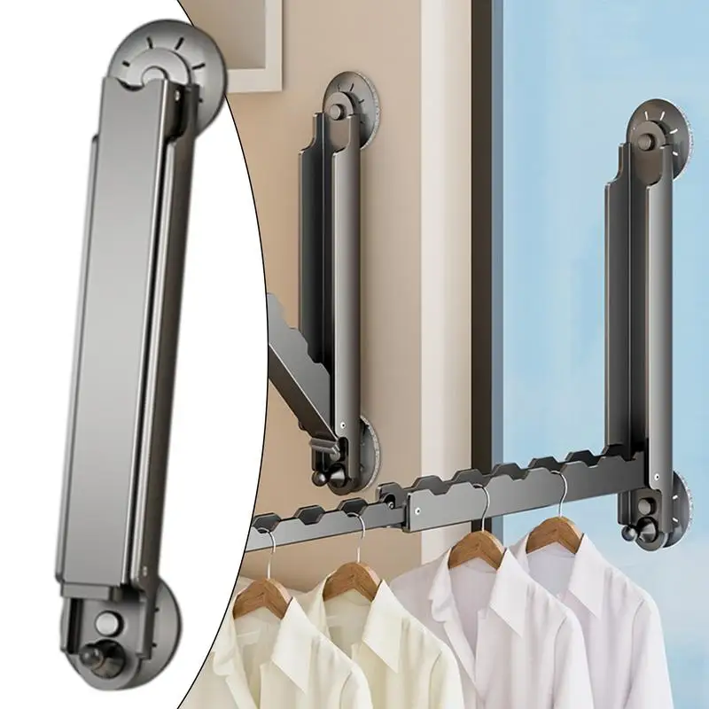 Retractable Clothes Drying Rack Laundry Room Organization Clothes Rack Portable Clothing Hanger Organizer Stable Clothing Drying 3