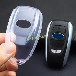 Sleek Black Transparent Car Key Fob Case Cover with Keychain (1x Key Case (Clear))
