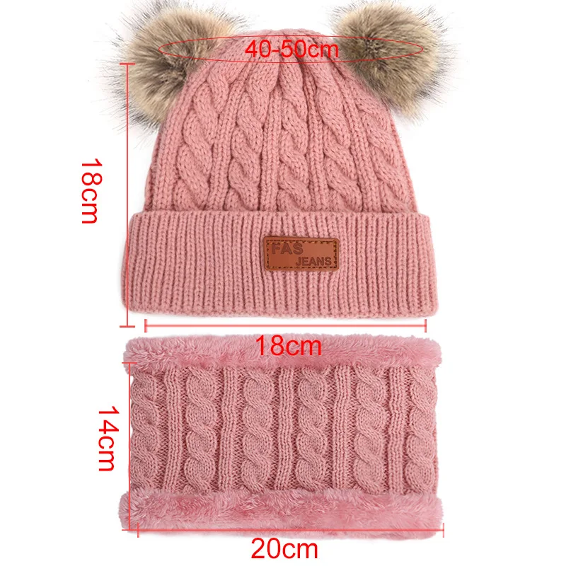 Cute Baby Hat Scarf Gloves Suit Set Beanie Cap Children's Hats
