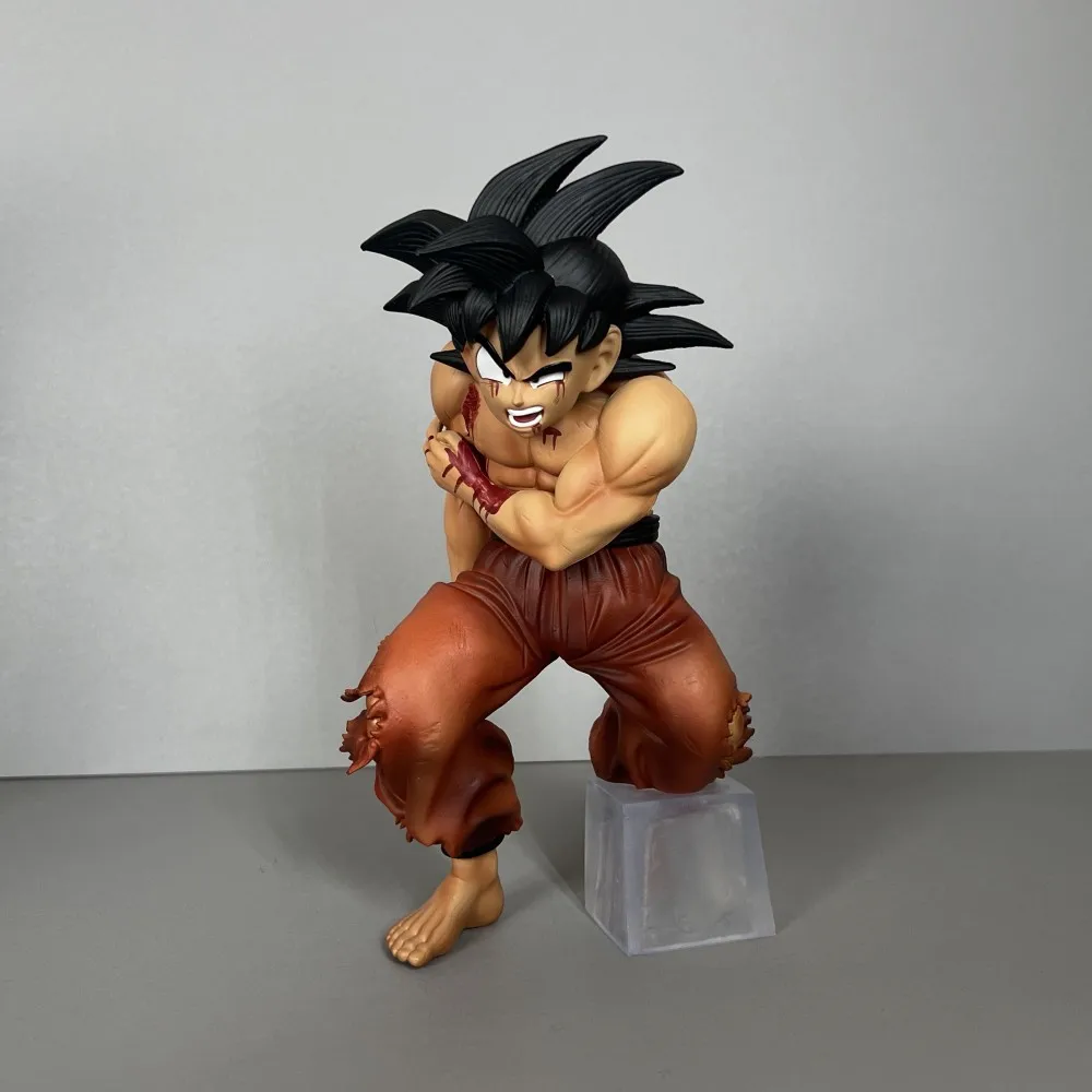 

20cm Dragon Ball War Loss Squatting Position Son Goku Kakarotto Kaiouken Action Figures PVC Anime Toys Model Toys Gift