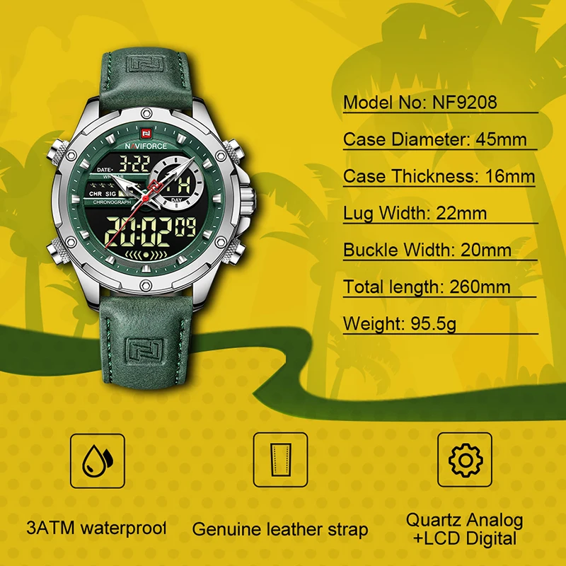 Saldi Orologi da uomo NAVIFORCE Impermeabili Grande