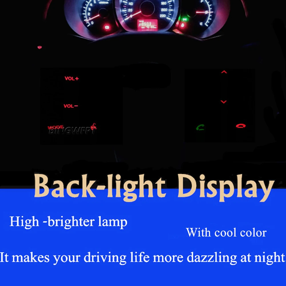 Car Styling Multifunctional Steering Wheel Control Button Audio Phone Volume Switch For Bluetooth For KIA RIO 2011-2014 steering wheel trim cover