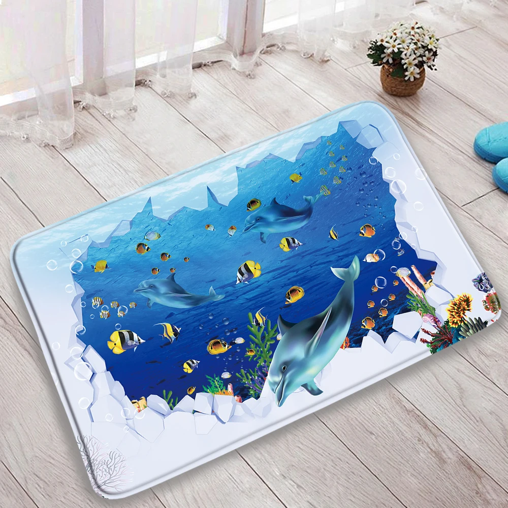 Whale And Dolphin Bath Mat For Tub For Kids Non slip Bath - Temu