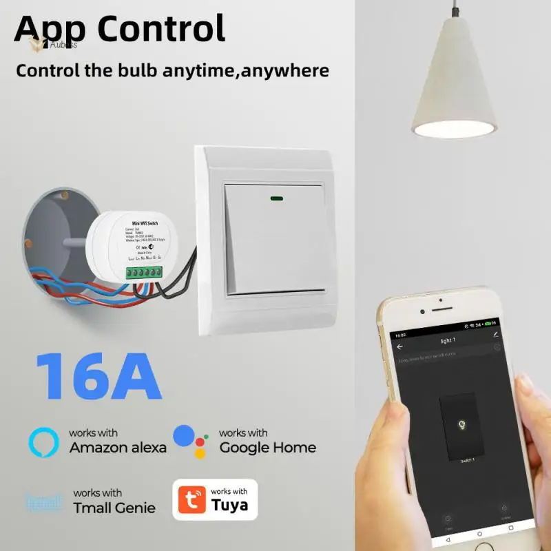 

Single Double Control Energy-saving Convenient Control Alaxa Voice Control Voice-activated High Compatibility Wifi Smart Switch