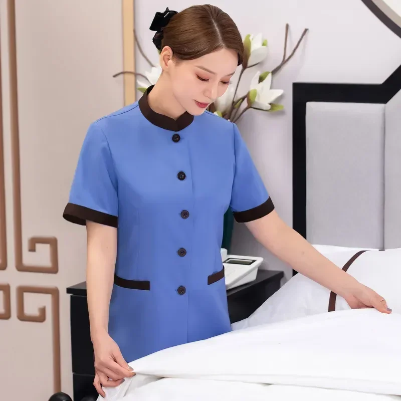 

Ne Service Uniform Short Female Cleaning Aunt Room Hotel Sleeve Summer Work Cleaner Clothes Floor Guest Wear Property