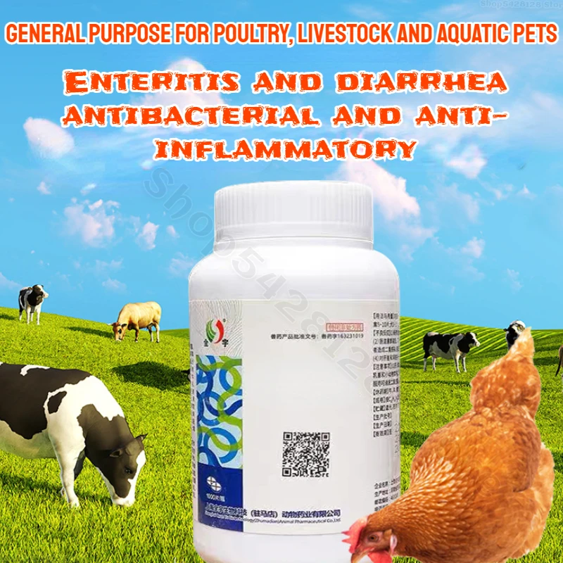 

Improve Diarrhea, Enteritis, Dysentery, Antibacterial for Pigs, Cattle, Sheep, Dogs, Chickens, Ducks and Geese, 1000 Tablets
