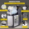 VEVOR Commercial Slushy Machine Single/Double Bowl Slush Drink Maker Stainless Steel Home Slush Frozen Drink Machine Auto Clean 6