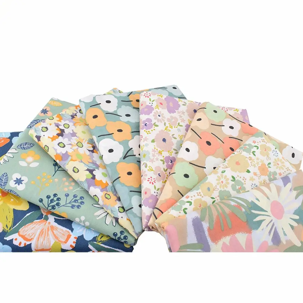 Chainho,Printed Twill Weave Cotton Fabric,Patchwork Cloth,DIY Sewing Quilting Material,Handmade Textile,Big Size,CC151-155