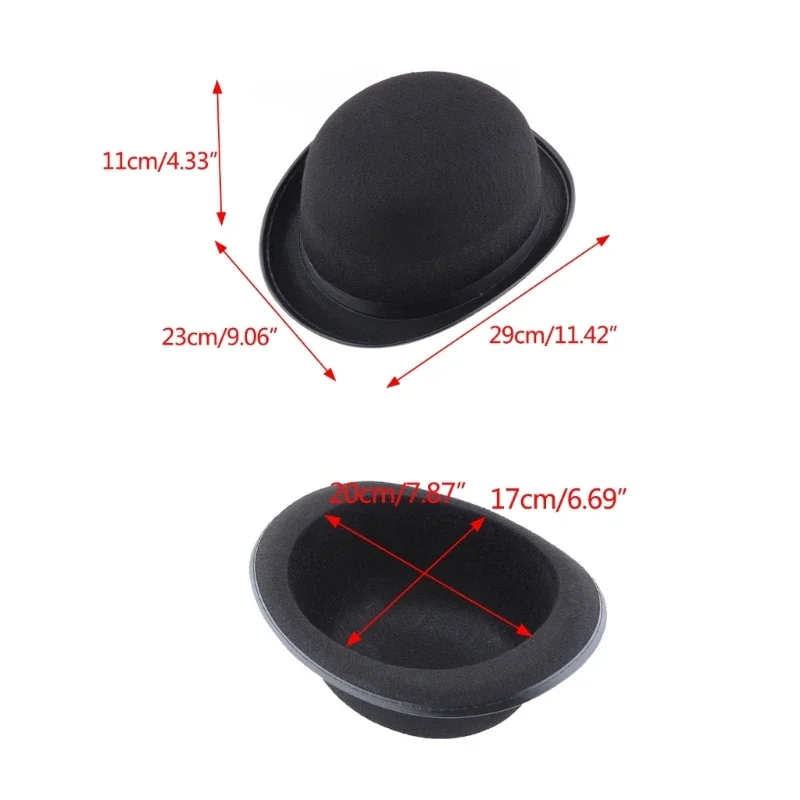 Bombin Hat Bowler Hat Black Hat Bowler Top Hat Stage Carnival