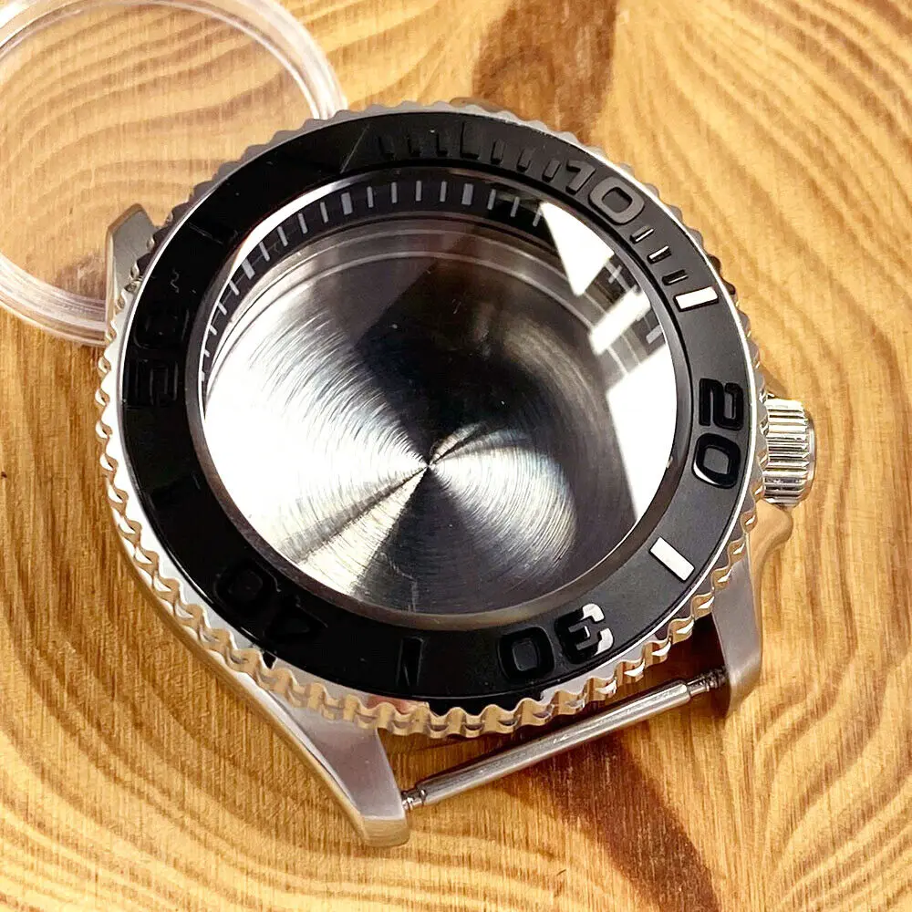 

Tandorio New 41mm Dive Frosted black bezel Mens Watch Case 20ATM fit NH35 NH36 ETA2824 PT5000 Automatic movement 20ATM