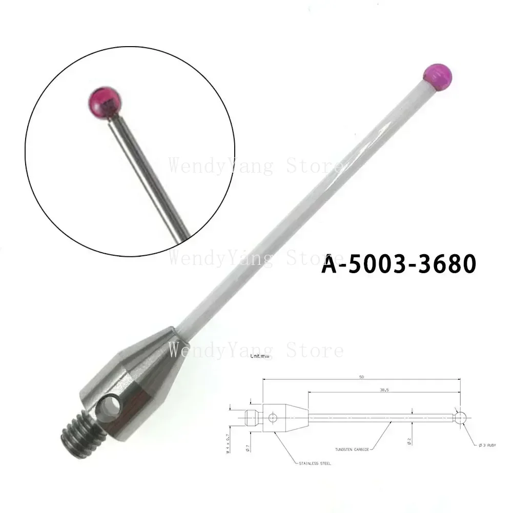 CMM Touch Probe Stylus 3mm Dia Rubine Ball Ceramic Stem M4 A-5003-3680/ 0051 Tools
