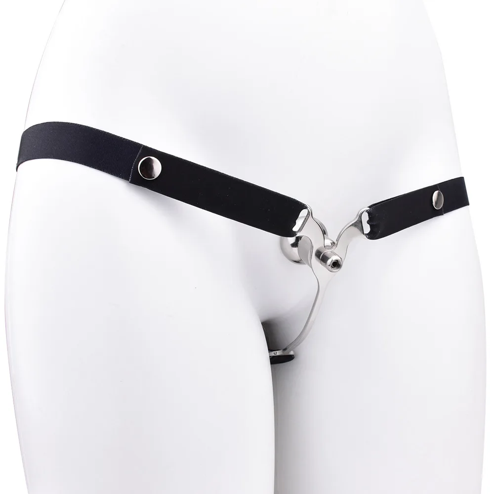 UNMZ Male Erotic Toys Stainless Steel Imitation Cage Sheet Flat Negative Negative Chastity Lock Belt Set Hidden Penis Sissy COS