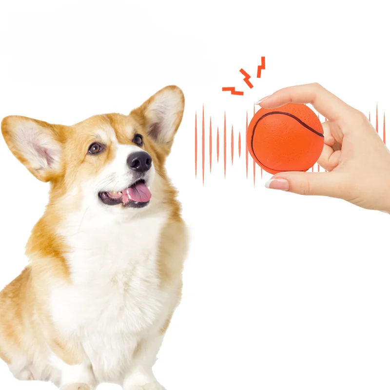 Pet Dog Tennis Ball Thrower Chucker Launcher Play Toy for Outdoor Indoor Sports Mega Pet Toy 6.5cm Unbreakable Vocal Dog Ball 2