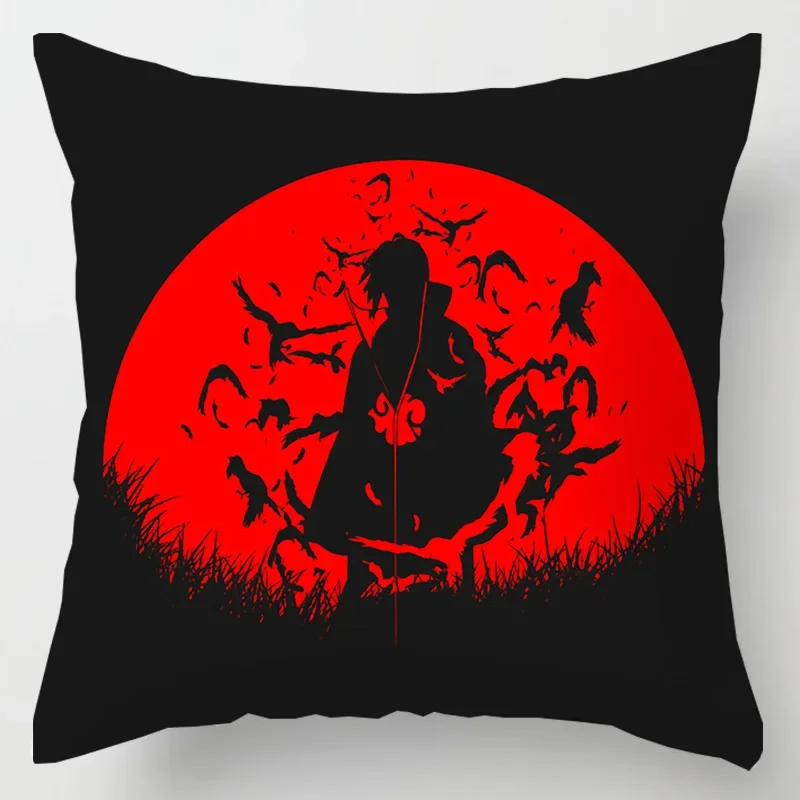 Naruto Red Cloud Uchiha Itachi Decorative Square Pillow Cover