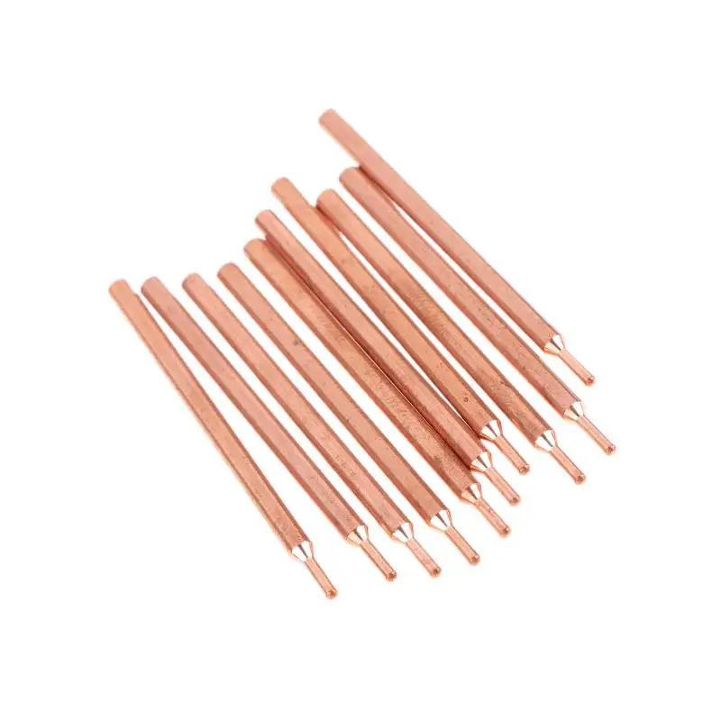 새로운 2/5/10Pcs 3MM 보라색 구리 산화물 전극 헤드 18650 전원 배터리 더블 헤드 스폿 용접 바늘