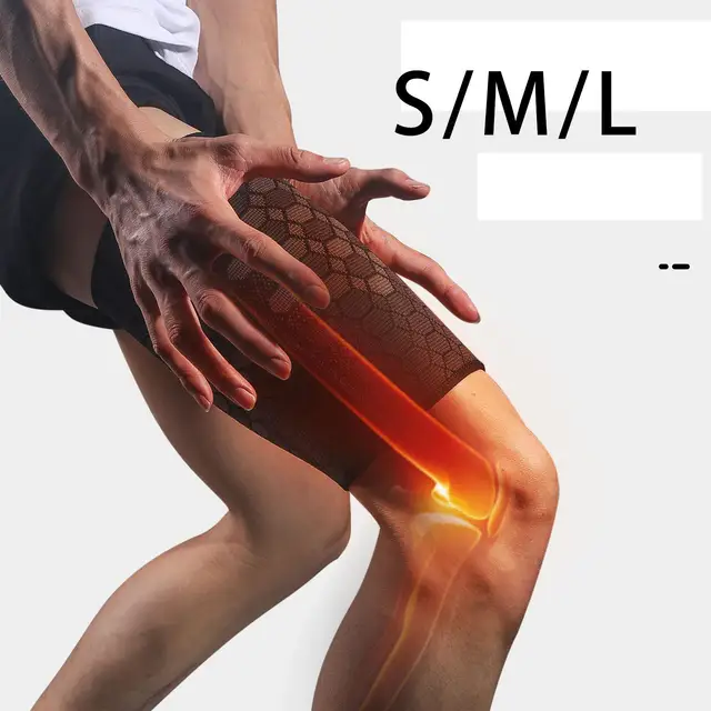 Thigh Compression Sleeve Hamstring Compression Sleeve Stretch Thigh Protector Non Slip Upper Leg Sleeve for Cycling Women Men 4