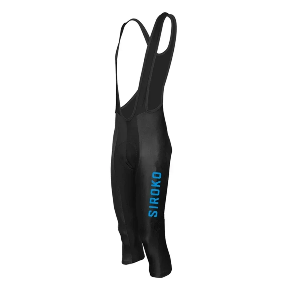 siroko Summer Men's Cycling 3/4 Bib Knickers Ciclismo Pants High Quality Gel Pad Breathable Mountain Bike Knee Protection