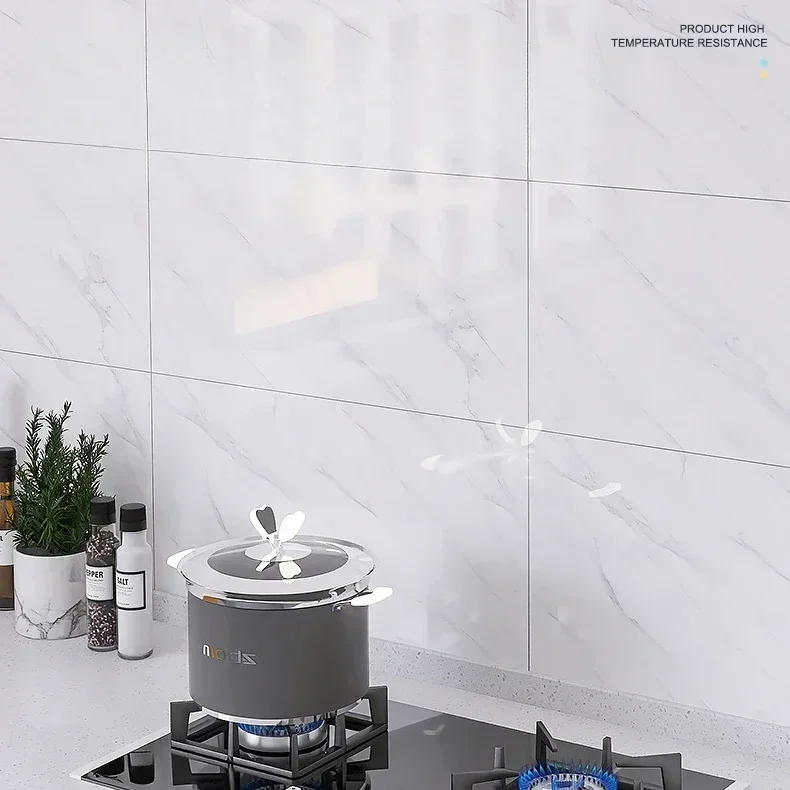 30*30CM Ins Modern European Style Simulation Tile Wall Sticker Waterproof Moisture-proof Bathroom Toilet Kitchen Wall Decoration