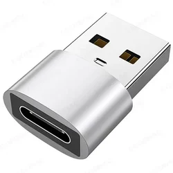 USB Type - C Male to Female Charging and Data Transfer Adapter - 1 PCS (Silver)
