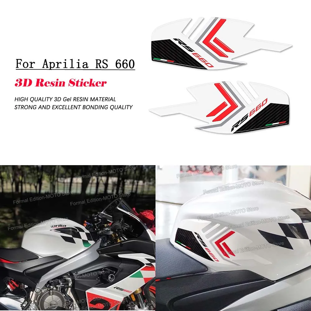 Adesivi In Resina 3D Adesivo Antigraffio Per Aprilia Rs 660 Extrema 2023-2024 Protezioni Laterali Serbatoio Moto