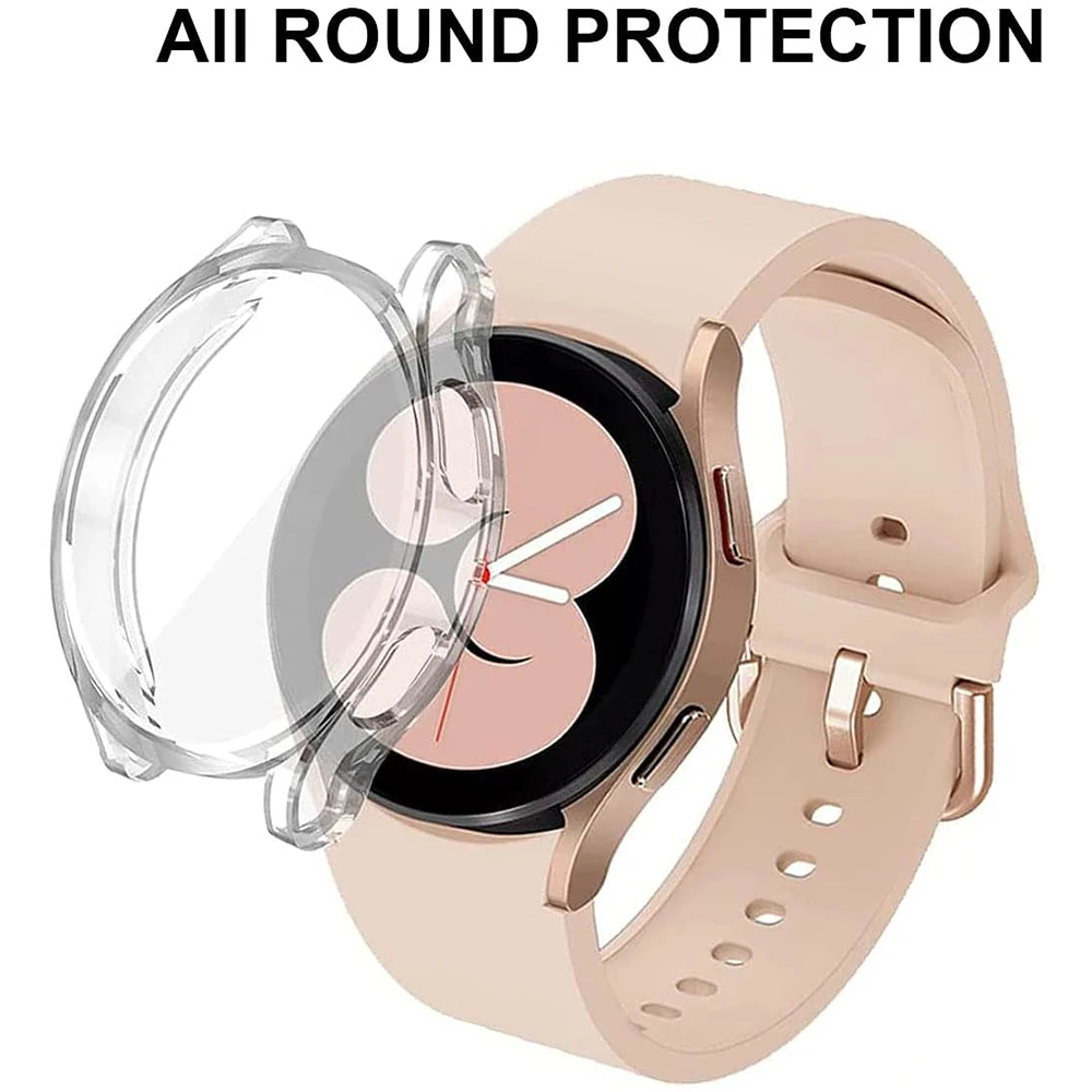 Watch Soft Case For Samsung Galaxy Watch 4 40mm 44mm Cover Coverage Silicone TPU Bumper Screen Protector Full Accessories case for samsung z flip 3