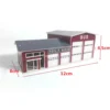 1/160 N Scale Buildings Train Railway Layout Modern Repair BUS Garage Model DIY toys for children modeling hobby gifts 2