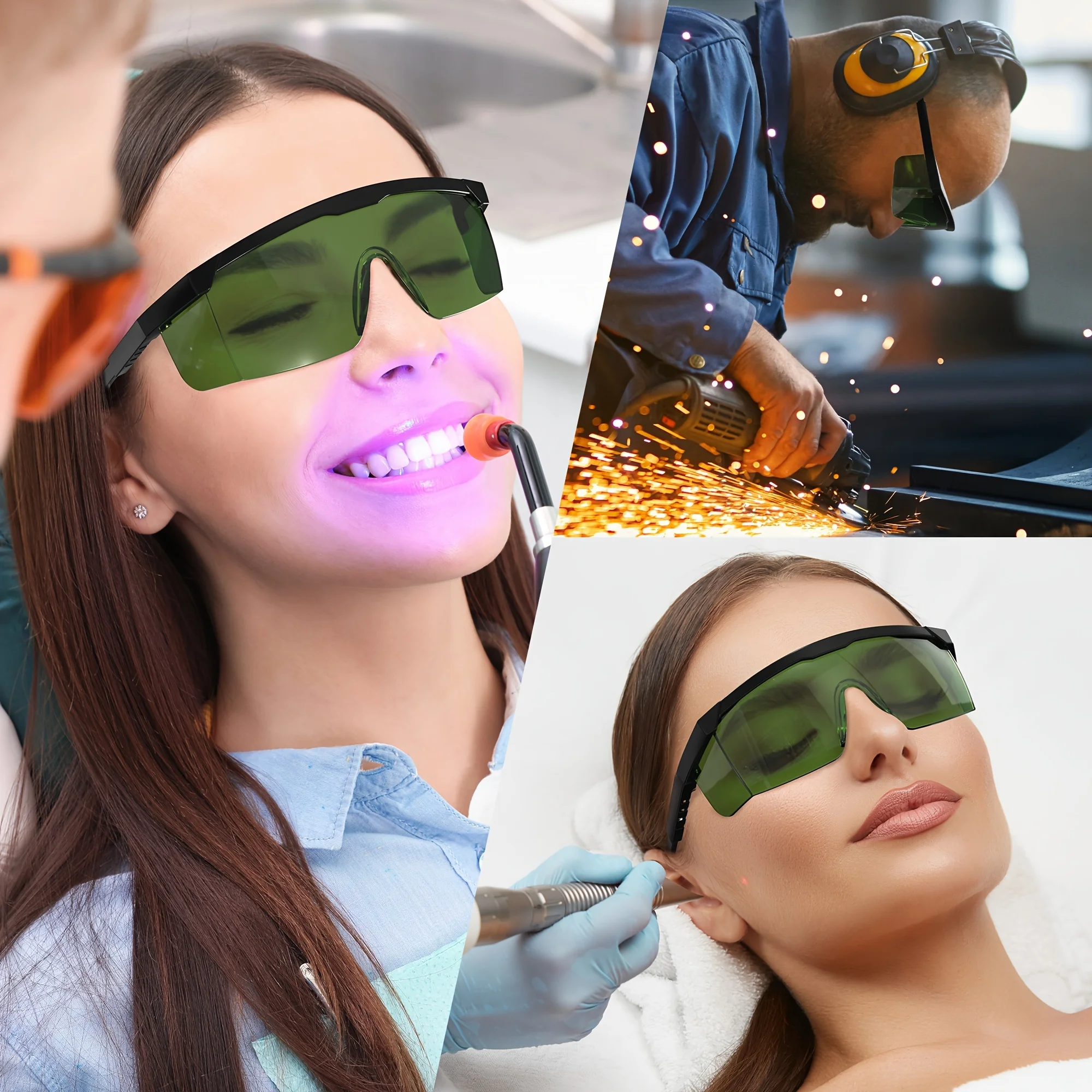 Laser Protection Goggles 200nm-2000nm Safety Glasses OD4 Stylish Protective