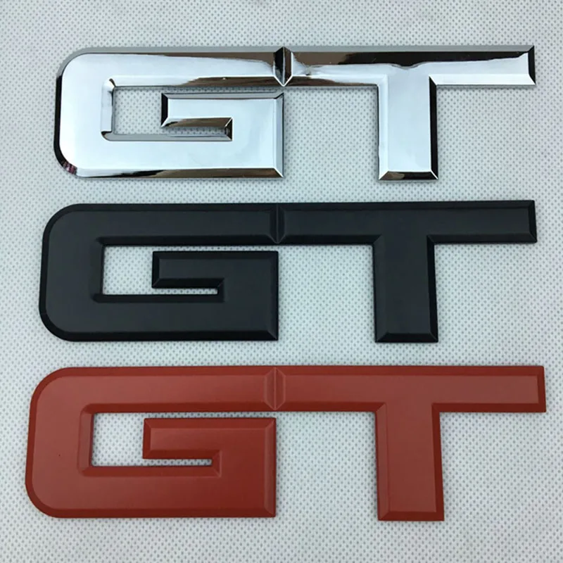 3D Metal Car Letters Ford Mustang Gt 2018 2019 2012 2017 2016 Gt 500 350 40 Trunk Emblem Logo Fender Gt Sticker Accessori