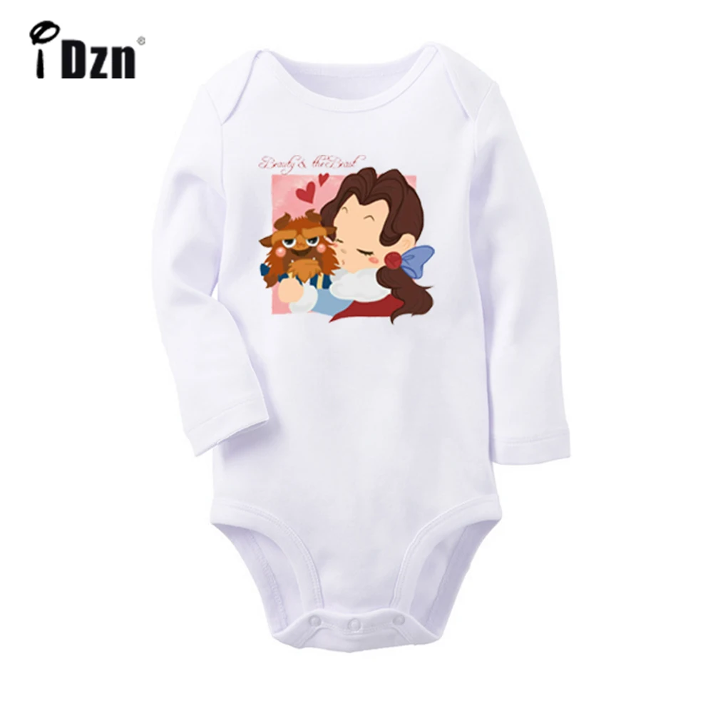 

iDzn NEW Beauty Little Girl Cute Baby Rompers Baby Girls Fun Print Bodysuit Infant Long Sleeves Jumpsuit Kids Soft Clothes
