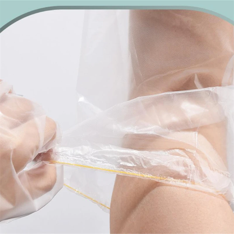 일회용 팔 가드 장갑, 주방 가정용 식기 세척 청소, 방수 탄성 드로스트링, 긴 팔 장갑