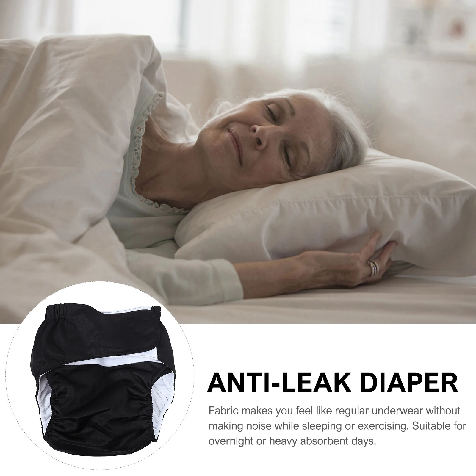 Elderly People's Diapers Reusable Adult Urinary Pant Incontinence Pocket Nappy Cloth Used Washable 4