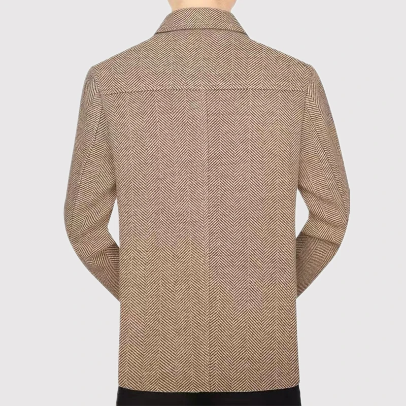 2024 High Quality Fashion Handsome All Fashion Spring New Jacket Jacket for Men Middle-aged Business Casual Lapel Top Dad Suit 4