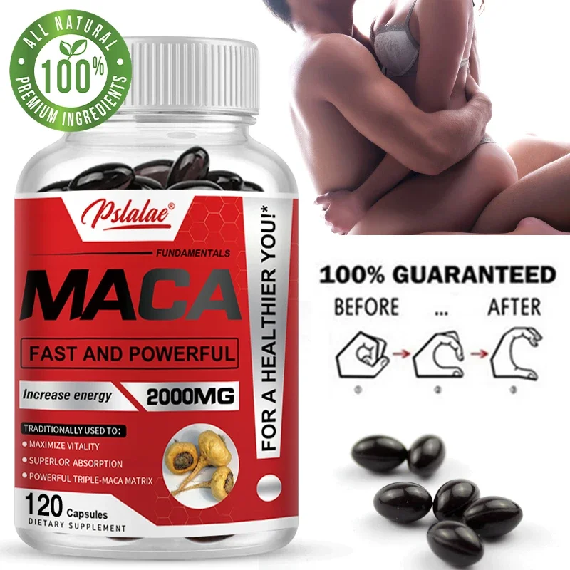 Maca Root Capsules-Boost Endurance & Strength To Maximize Vitality and Performance Muscle Mass Improve