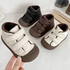 Winter Cotton Toddler Shoes For Baby PU Leather Thick Warm Plush First Step Footwear Lightweight Anti-slippery Infant Shoes 1
