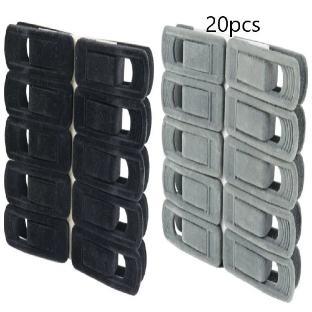 20pcs Non Slip Velvet Hangers Clips For Velvet Flocked Trouser Coat Pant Skirt Clothes Clip Drying Racks For Drying Clothes 3
