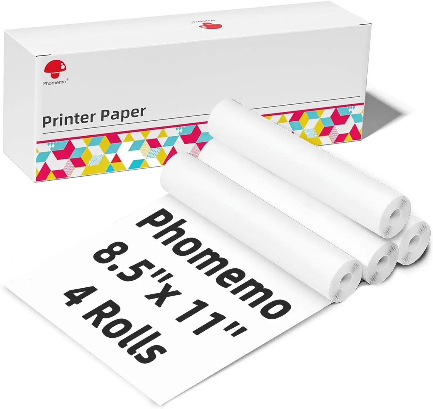Phomemo m832 thermal paper 8 5 x11 4 rolls us letter printer paper