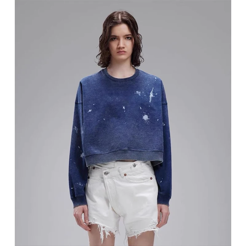 NIGO LP Women's Men's Spring And Autumn High Street Old Graffiti Cotton Round Neck Long Sleeve Short Sweatshirt #nigo61427 3