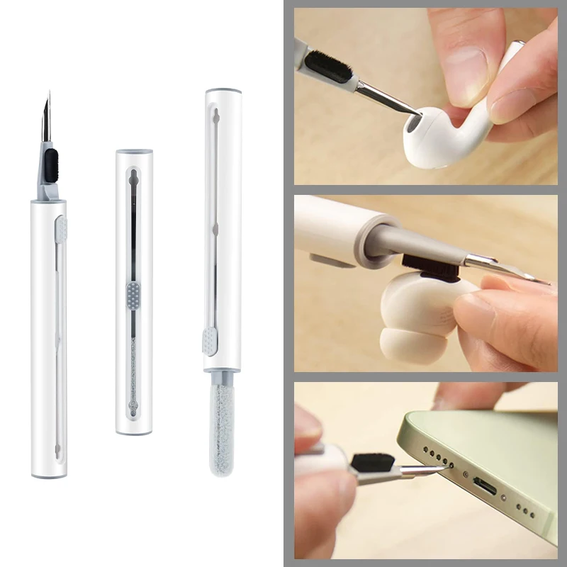 KUTOU Kit di pulizia per telefono cellulare tipo C con tappo antipolvere per iPhone Samsung Huwei Telefoni Set di spazzole per pulizia antipolvere Detergente per iPhone - immagine 5