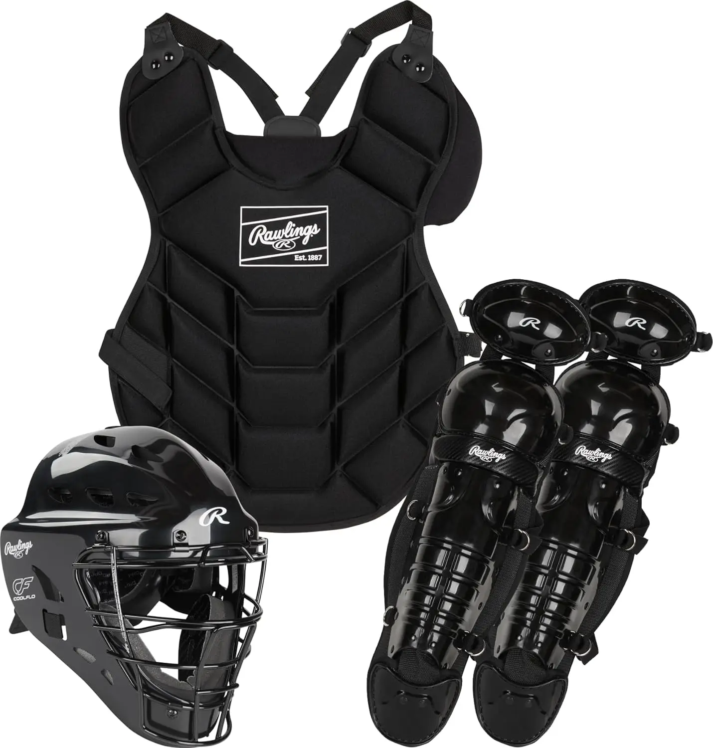 Players Series Youth Catcher's Set Ages 6-12 Includes Facemask, Chest Protector, Leg Guards