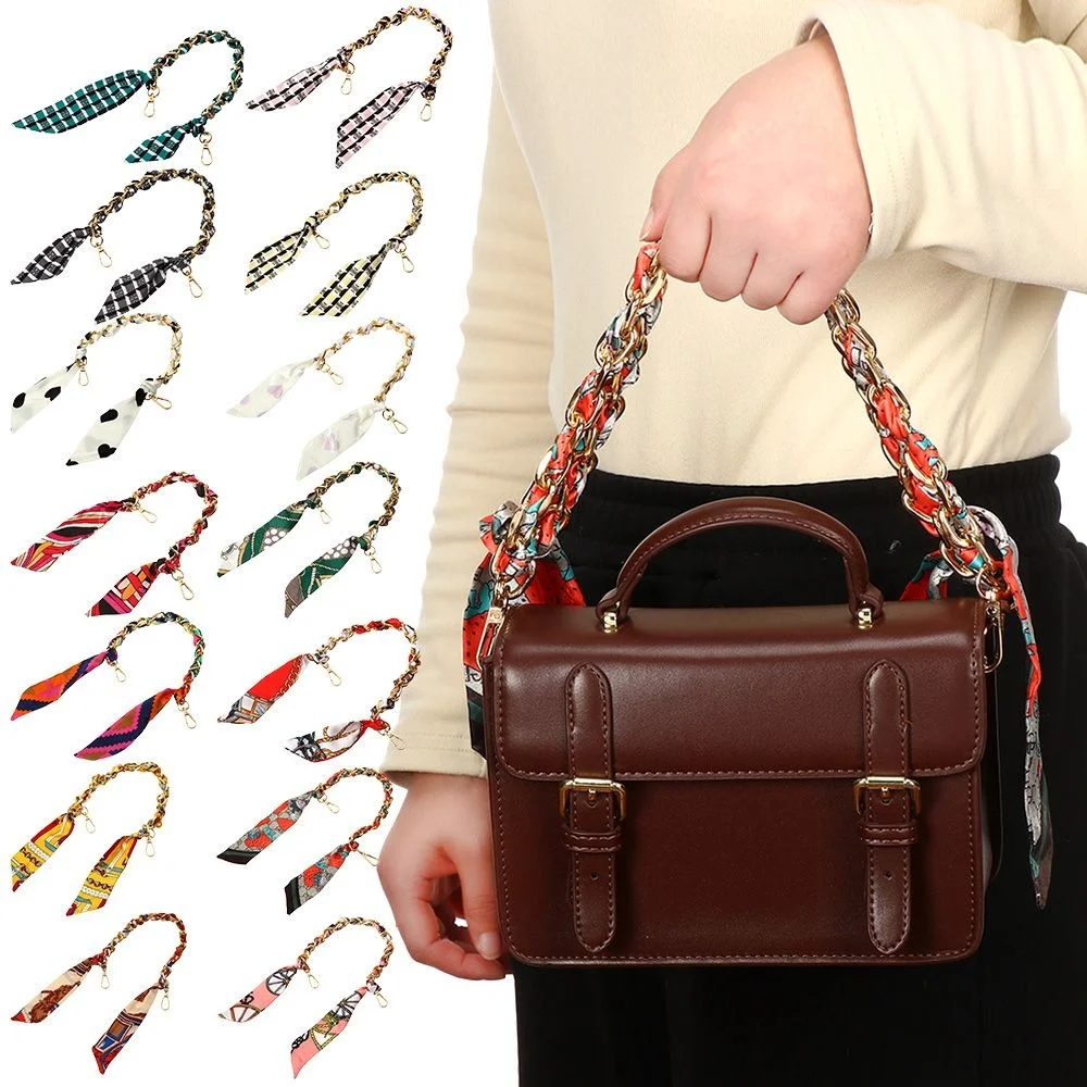 

1Pcs New Handbag Accessory Metal Alloy Hardware Silk Scarf Chain Bag Belt Bags Chains Bags Belt Straps