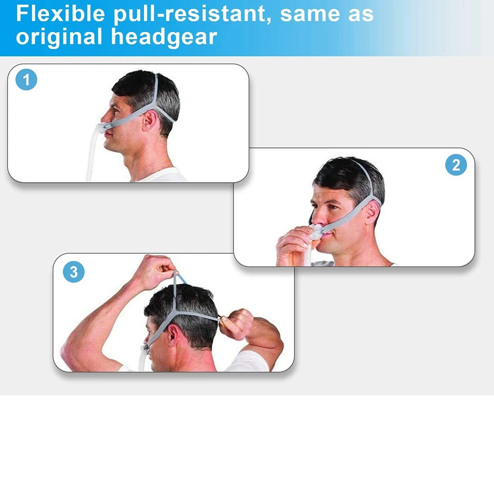 Replacement Headgear Compatible for ResMed Airfit P10 Nasal Pillow CPAP Strap 3 Shoulder Straps and 6 Adjustment Clips A