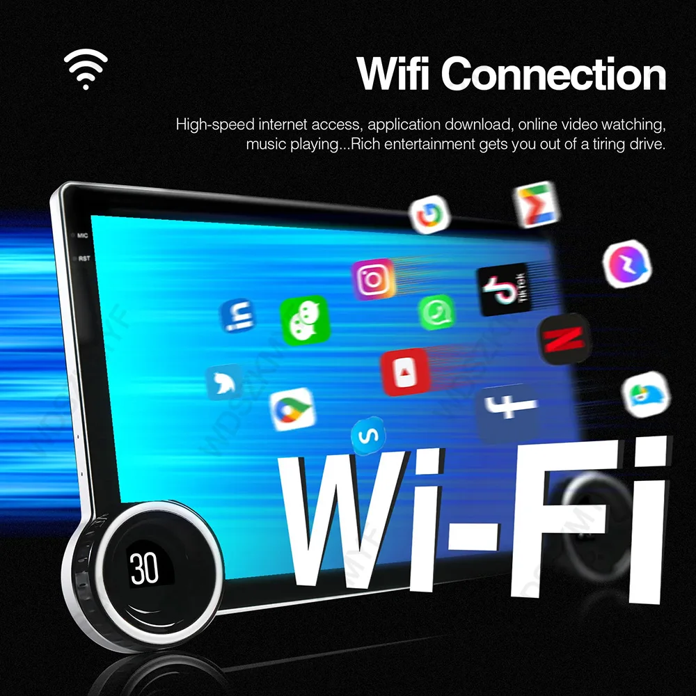 10.1inch Multimedia Player Universal Intelligent Systems 4Core Android13 GPS Car Radio Android Auto Wireless CarPlay Head Unit